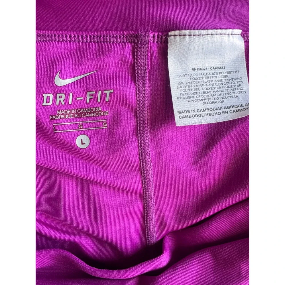 Nike Dri-FIT Tennis Skort Magenta Purple Athletic Skirt Large RN56323